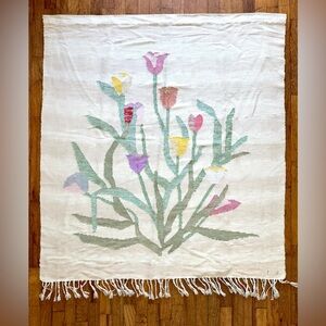 Narda Hand Woven Wild Tulips Tapestry NWOT